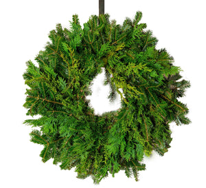 Designer Wreath Mix Evergreen 24”