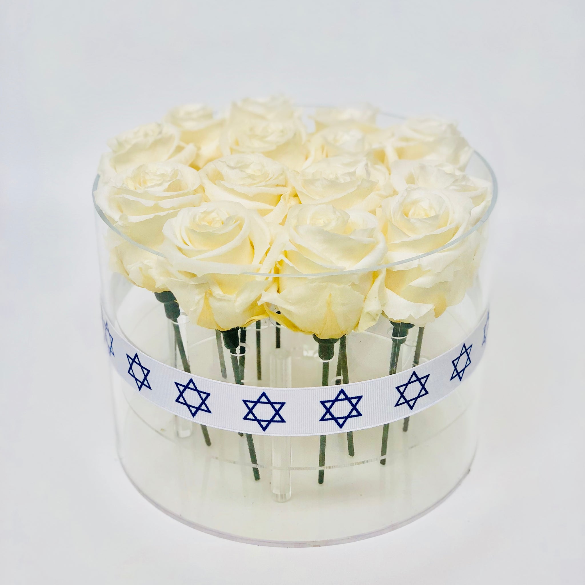Acrylic Box  cylinder for 15 roses